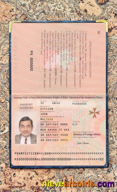 Malta passport 2019-present photolook